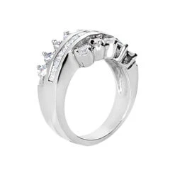 14K White Gold Diamond Right Hand Women's Ring 2ct -Urban Jewels Shop 14k gold diamond right hand womens ring 2ct p 29794 back white