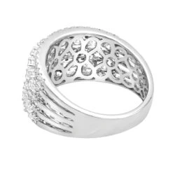 14K White Gold Diamond Ring For Women 2 Carat Unique Diamond Wedding Band -Urban Jewels Shop 14k gold diamond ring for women 2 carat unique diamond wedding band backwh