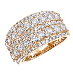 14K White Gold Diamond Ring For Women 2 Carat Unique Diamond Wedding Band -Urban Jewels Shop 14k gold diamond ring for women 2 carat unique diamond wedding band ro