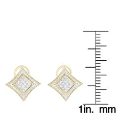 14K Yellow Gold Diamond Stud Earrings 1ct -Urban Jewels Shop 14k gold diamond stud earrings 105ct p 79 rulerye