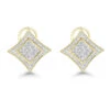 14K Yellow Gold Diamond Stud Earrings 1ct