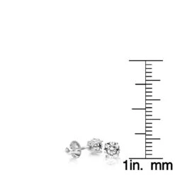 1/2 Carat 14K White Gold Diamond Stud Earrings Round Diamonds .5ct -Urban Jewels Shop 14k gold diamond stud earrings round diamonds 50ct p 5626 rulerwh