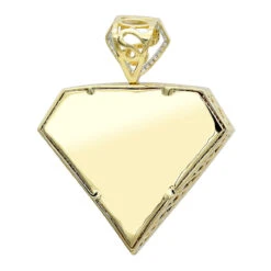 14K Yellow Gold Diamond Superman Pendant For Men 4.5ct 11 14K Yellow Gold Diamond Superman Pendant For Men 4.5ct -Urban Jewels Shop 14k gold diamond superman pendant charm 450ct p 47 backye