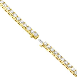 14K Yellow Gold Women's Diamond Tennis Bracelet Round Diamonds 9.72ct 10 14K Yellow Gold Women's Diamond Tennis Bracelet Round Diamonds 9.72ct -Urban Jewels Shop 14k gold diamond tennis bracelet round diamonds 972ct p 255 backye