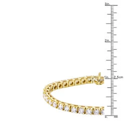 14K Yellow Gold Women's Diamond Tennis Bracelet Round Diamonds 9.72ct 12 14K Yellow Gold Women's Diamond Tennis Bracelet Round Diamonds 9.72ct -Urban Jewels Shop 14k gold diamond tennis bracelet round diamonds 972ct p 255 rulerye