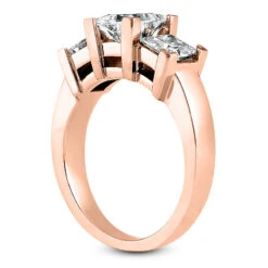 14K White Gold Diamond Three Stone Engagement Ring 0.80ct 3.5mm -Urban Jewels Shop 14k gold diamond three stone engagement ring 080ct p 24688 back rose 20220426