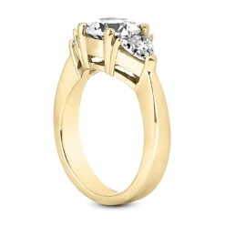 14K White Gold Diamond Three Stones Engagement Ring 0.80ct 1.6mm -Urban Jewels Shop 14k gold diamond three stones engagement ring 080ct p 24563 back yellow 20220426