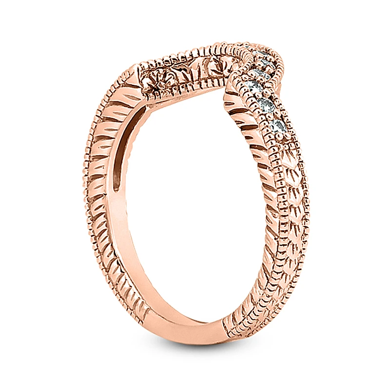 Thin 14K White Gold Diamond Unique Engagement Band 0.24ct 6 Thin 14K White Gold Diamond Unique Engagement Band 0.24ct - Image 6