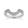 Thin 14K White Gold Diamond Unique Engagement Band 0.24ct