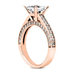 14K White Gold Diamond Unique Engagement Ring 1.21ct 2.8mm -Urban Jewels Shop 14k gold diamond unique engagement ring 121ct p 23911 back rose 20220426