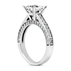 14K White Gold Diamond Unique Engagement Ring 1.21ct 2.8mm -Urban Jewels Shop 14k gold diamond unique engagement ring 121ct p 23911 back white 20220426