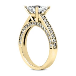 14K White Gold Diamond Unique Engagement Ring 1.21ct 2.8mm -Urban Jewels Shop 14k gold diamond unique engagement ring 121ct p 23911 back yellow 20220426