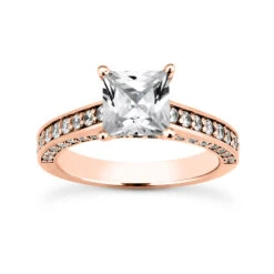 14K White Gold Diamond Unique Engagement Ring 1.21ct 2.8mm -Urban Jewels Shop 14k gold diamond unique engagement ring 121ct p 23911 rose 20220426