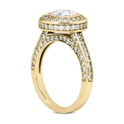 14K White Gold Diamond Unique Engagement Ring 1.44ct 2.2mm -Urban Jewels Shop 14k gold diamond unique engagement ring 144ct p 23736 back yellow 20220426