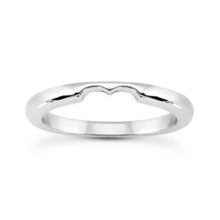 Thin 14K White Gold Engagement Ring Band 2.4mm