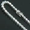 14K White Gold Fancy Color Blue Diamond Necklace Chain 8.82ct