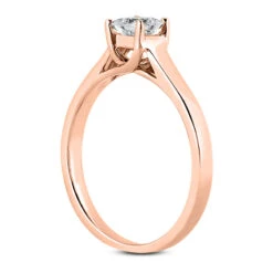 14K White Gold Four-Prong Solitaire Engagement Ring 0.23ct -Urban Jewels Shop 14k gold four prong solitaire engagement ring 023ct p 23223 back rose 20220426