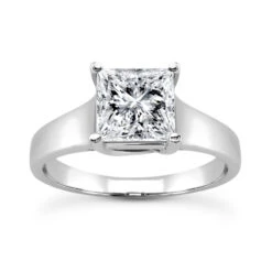 14K White Gold Four-Prong Solitaire Engagement Ring 0.23ct