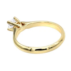 14K Yellow Gold Four-Prong Solitaire Engagement Ring 0.40ct 1/4in (6mm) -Urban Jewels Shop 14k gold four prong solitaire engagement ring 040ct p 23434 backye