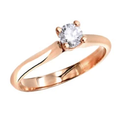 14K Yellow Gold Four-Prong Solitaire Engagement Ring 0.40ct 1/4in (6mm) -Urban Jewels Shop 14k gold four prong solitaire engagement ring 040ct p 23434 ro