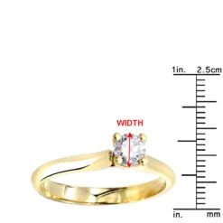 14K Yellow Gold Four-Prong Solitaire Engagement Ring 0.40ct 1/4in (6mm) -Urban Jewels Shop 14k gold four prong solitaire engagement ring 040ct p 23434 rulerye