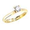 14K Yellow Gold Four-Prong Solitaire Engagement Ring 0.40ct 1/4in (6mm)