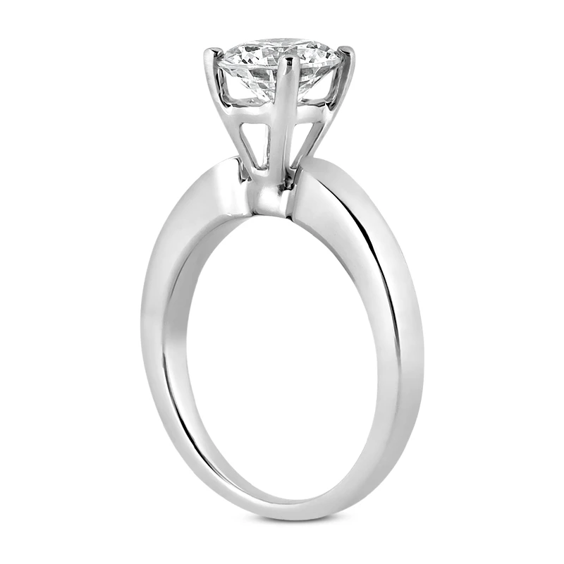 14K White Gold Four-Prong Solitaire Engagement Ring 0.40ct 2.03mm 4 14K White Gold Four-Prong Solitaire Engagement Ring 0.40ct 2.03mm - Image 4