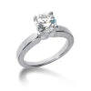 14K White Gold Four-Prong Solitaire Engagement Ring 0.40ct 2.03mm