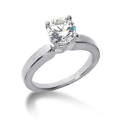 14K White Gold Four-Prong Solitaire Engagement Ring 0.40ct 2.03mm 1 14K White Gold Four-Prong Solitaire Engagement Ring 0.40ct 2.03mm