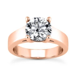 14K White Gold Four-Prong Solitaire Engagement Ring 0.50ct 3.55mm -Urban Jewels Shop 14k gold four prong solitaire engagement ring 050ct p 23239 rose 20220426