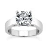 14K White Gold Four-Prong Solitaire Engagement Ring 0.50ct 3.55mm