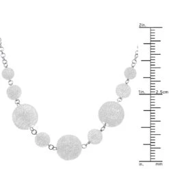 14K White Gold Graduated Diamond Ball Necklace For Women 25 Carats -Urban Jewels Shop 14k gold graduated diamond ball necklace for women 25 carats 804089 ruler white