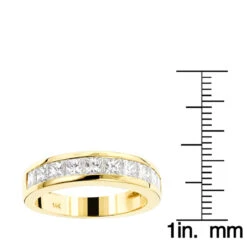 14K Yellow Gold G/VS Princess Cut Diamond Wedding Band 1.75ct 11 14K Yellow Gold G/VS Princess Cut Diamond Wedding Band 1.75ct -Urban Jewels Shop 14k gold gvs princess cut diamond wedding band 175ct rulerye