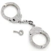 14K White Gold Handcuffs With Key Diamond Pendant 9ct Miniature Cuffs