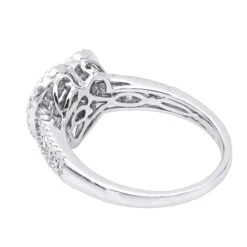 14K White Gold Heart Diamond Ring For Women Cluster Setting 0.8ct By Luxurman 9 14K White Gold Heart Diamond Ring For Women Cluster Setting 0.8ct By Luxurman -Urban Jewels Shop 14k gold heart diamond ring for women cluster setting 08ct by luxurman backwh