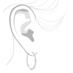 14K White Gold Inside Out Diamond Hoop Earrings For Women 1 Carat By Luxurman -Urban Jewels Shop 14k gold inside out diamond hoop earrings for women 1 carat by luxurman bodwh