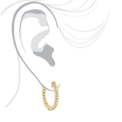 14K Yellow Gold Inside Out Yellow Diamond Hoop Earrings 1.33ct By Luxurman -Urban Jewels Shop 14k gold inside out yellow diamond hoop earrings 133ct by luxurman bodye