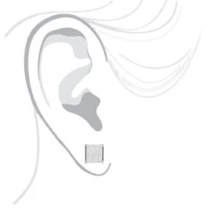 14K Yellow Gold Invisible Princess Cut Diamond Earrings 1.5ct -Urban Jewels Shop 14k gold invisible princess cut diamond earrings 15ct bodwh