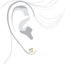 14K Yellow Gold Invisible Set Diamond Stud Earrings 0.28ct -Urban Jewels Shop 14k gold invisible set diamond stud earrings 028ct p 5879 bodye