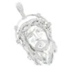 Hip Hop 14K White Gold Jesus Face Diamond Pendant For Men 3.55ct