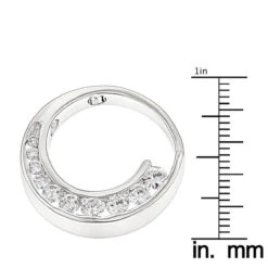 14K White Gold Journey Diamond Pendant Circle 1ct 10 Year Anniversary Present -Urban Jewels Shop 14k gold journey diamond pendant circle 096ct p 6979 rulerwh