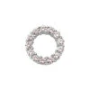 14K White Gold Ladies Circle Diamond Pendant 0.91ct
