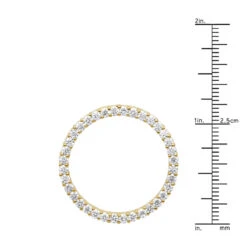 14K Yellow Gold Ladies Circle Diamond Pendant 1.80ct -Urban Jewels Shop 14k gold ladies circle diamond pendant 180ct p 28226 rulerye