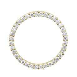 14K Yellow Gold Ladies Circle Diamond Pendant 1.80ct