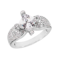 14K White Gold Ladies Diamond Ring 2.66ct