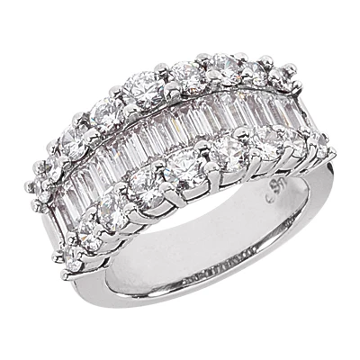 14K White Gold Ladies Diamond Ring 3.58ct 10.7mm 1 14K White Gold Ladies Diamond Ring 3.58ct 10.7mm