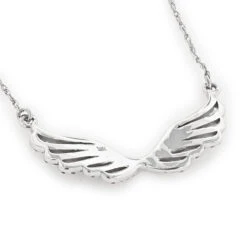 14K White Gold Ladies Diamond Wings Necklace Pendant By Luxurman 8 14K White Gold Ladies Diamond Wings Necklace Pendant By Luxurman -Urban Jewels Shop 14k gold ladies diamond wings necklace pendant by luxurman backwh