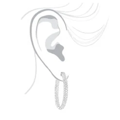 Large 5 Carat 1.5in Ladies Inside Out Diamond Hoop Earrings 14K Yellow Gold 10 Large 5 Carat 1.5in Ladies Inside Out Diamond Hoop Earrings 14K Yellow Gold -Urban Jewels Shop 14k gold ladies inside out diamond hoop earrings 5ct 15in 3