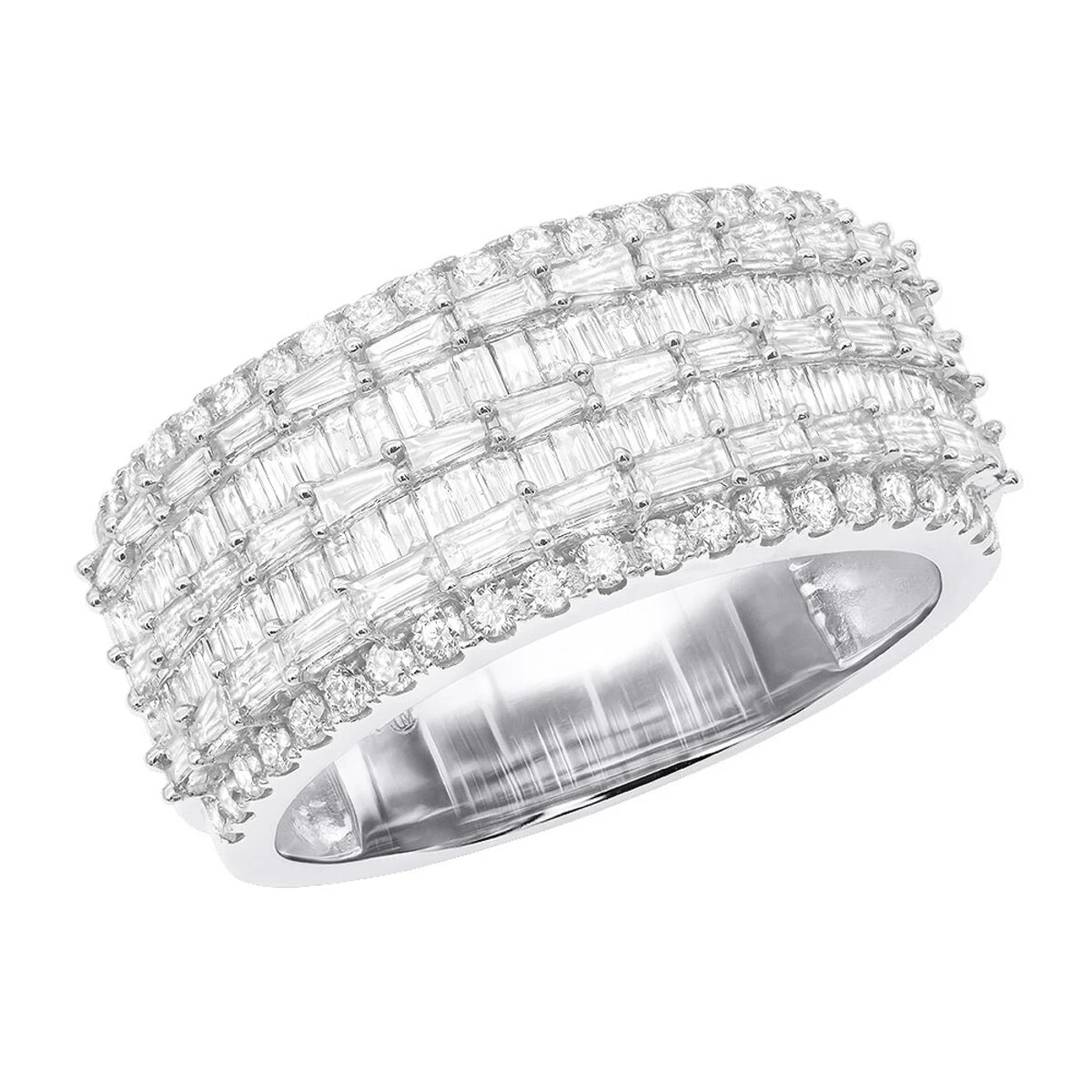 Unique Ladies Diamond Wedding Band 14K White Gold 3ct 1 Unique Ladies Diamond Wedding Band 14K White Gold 3ct