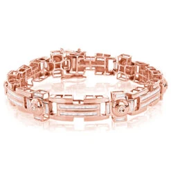 14K Yellow Gold Unique Diamond Bracelet For Men 4.5ct 7 14K Yellow Gold Unique Diamond Bracelet For Men 4.5ct -Urban Jewels Shop 14k gold mens diamond bracelet 450ct p 7003 ro